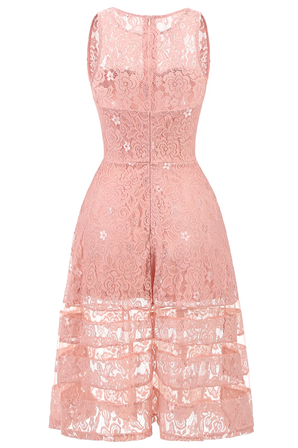 Grey Lace Bridesmaid Party Dress sold by Zapaka product image thumbnail 5