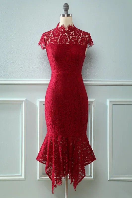 Sheath Jewel Lace Dress sold by Zapaka