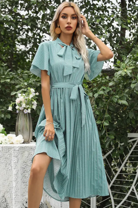 Retro Style Green Midi Summer Dress sold by Zapaka
