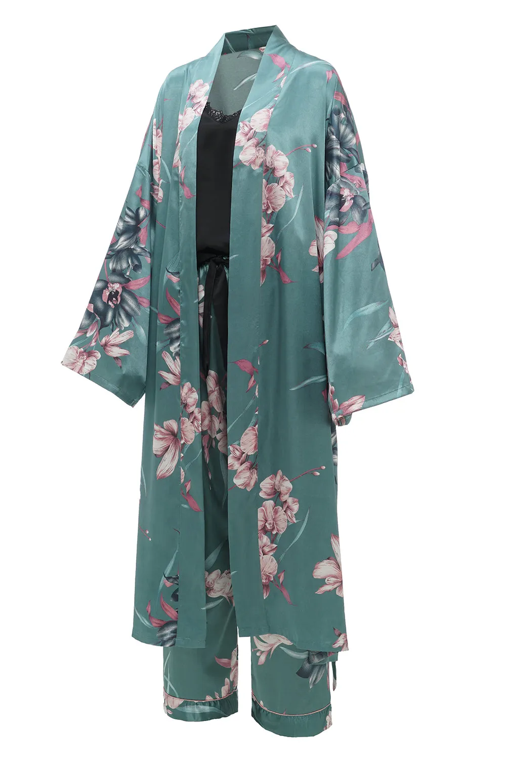 Green Floral Bridesmaid Robe Sets sold by Zapaka product image thumbnail 3
