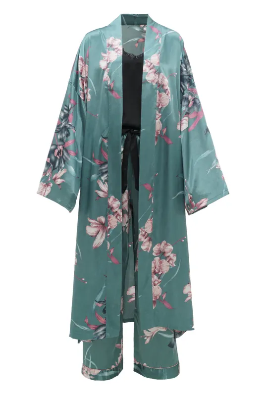 Green Floral Bridesmaid Robe Sets sold by Zapaka