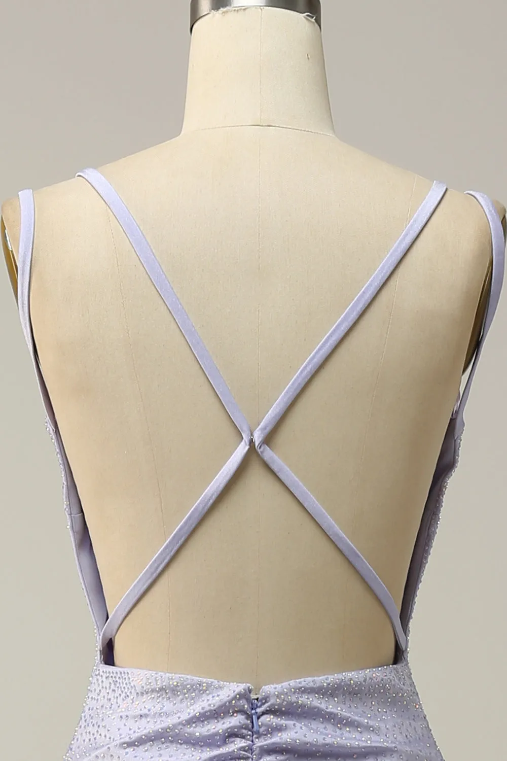 Lavender Mermaid Beading Sparkly Prom Dress sold by Zapaka product image thumbnail 4