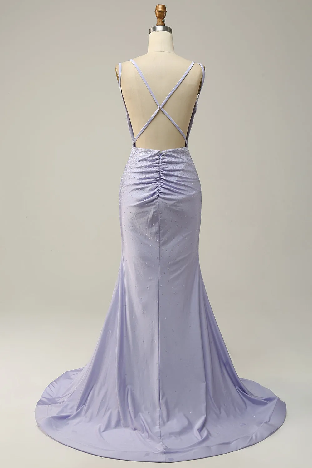 Lavender Mermaid Beading Sparkly Prom Dress sold by Zapaka product image thumbnail 2