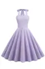 Lavender Halter Plaid Vintage Dress sold by Zapaka