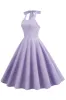 Lavender Halter Plaid Vintage Dress sold by Zapaka
