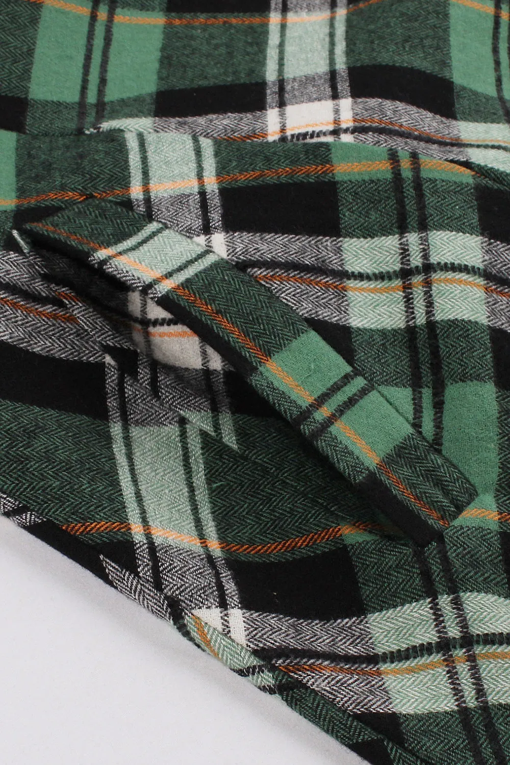 Green Plaid Ruffled 1950s Swing Dress sold by Zapaka product image thumbnail 4