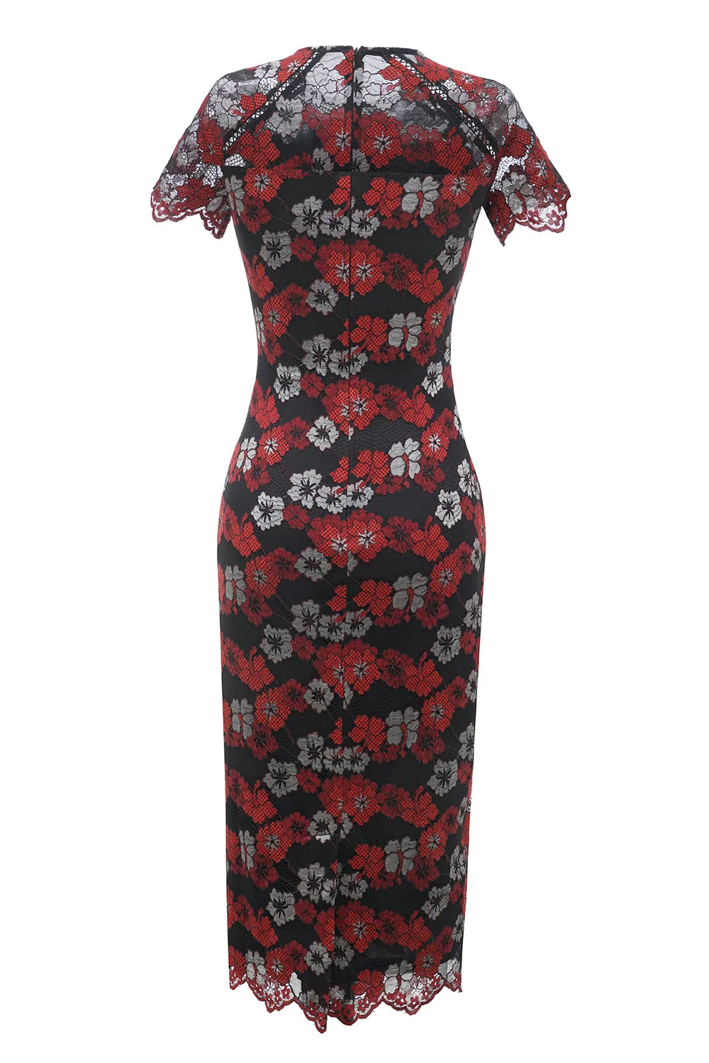Red Black Mother of the Bride Dress with Sleeves sold by Zapaka product image thumbnail 2