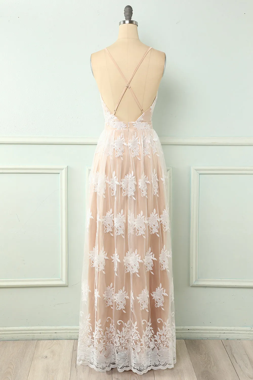 Spaghetti Straps White Prom Dress sold by Zapaka product image thumbnail 2