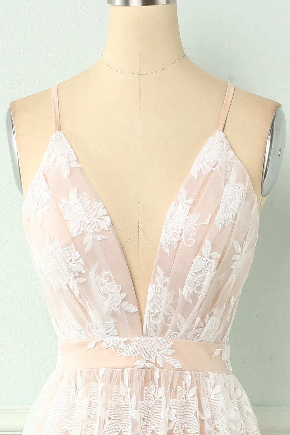 Spaghetti Straps White Prom Dress sold by Zapaka product image thumbnail 4