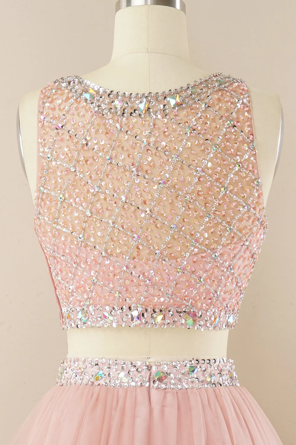 Blush Beading Short Homecoming Dress sold by Zapaka product image thumbnail 4