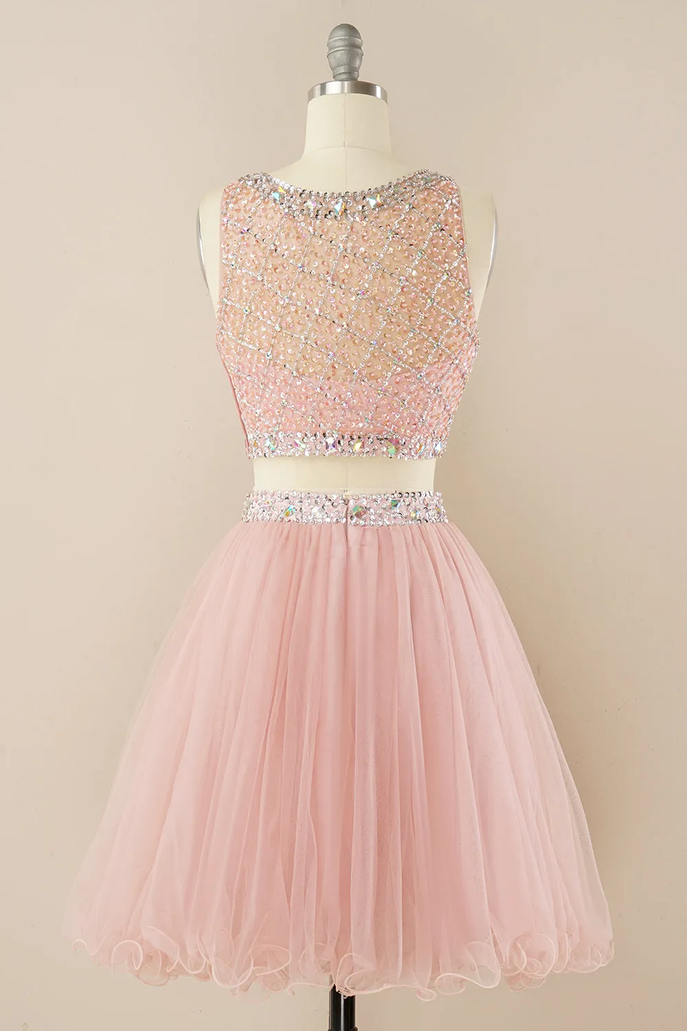 Blush Beading Short Homecoming Dress sold by Zapaka product image thumbnail 2