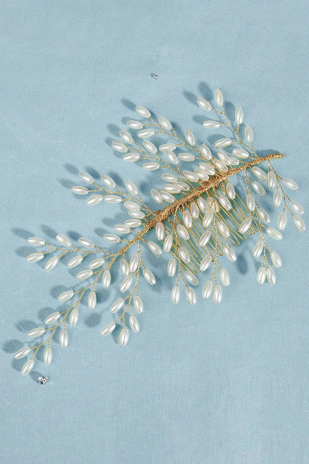 Silver Pearl Bridal Hair Clip sold by Zapaka product image thumbnail 4