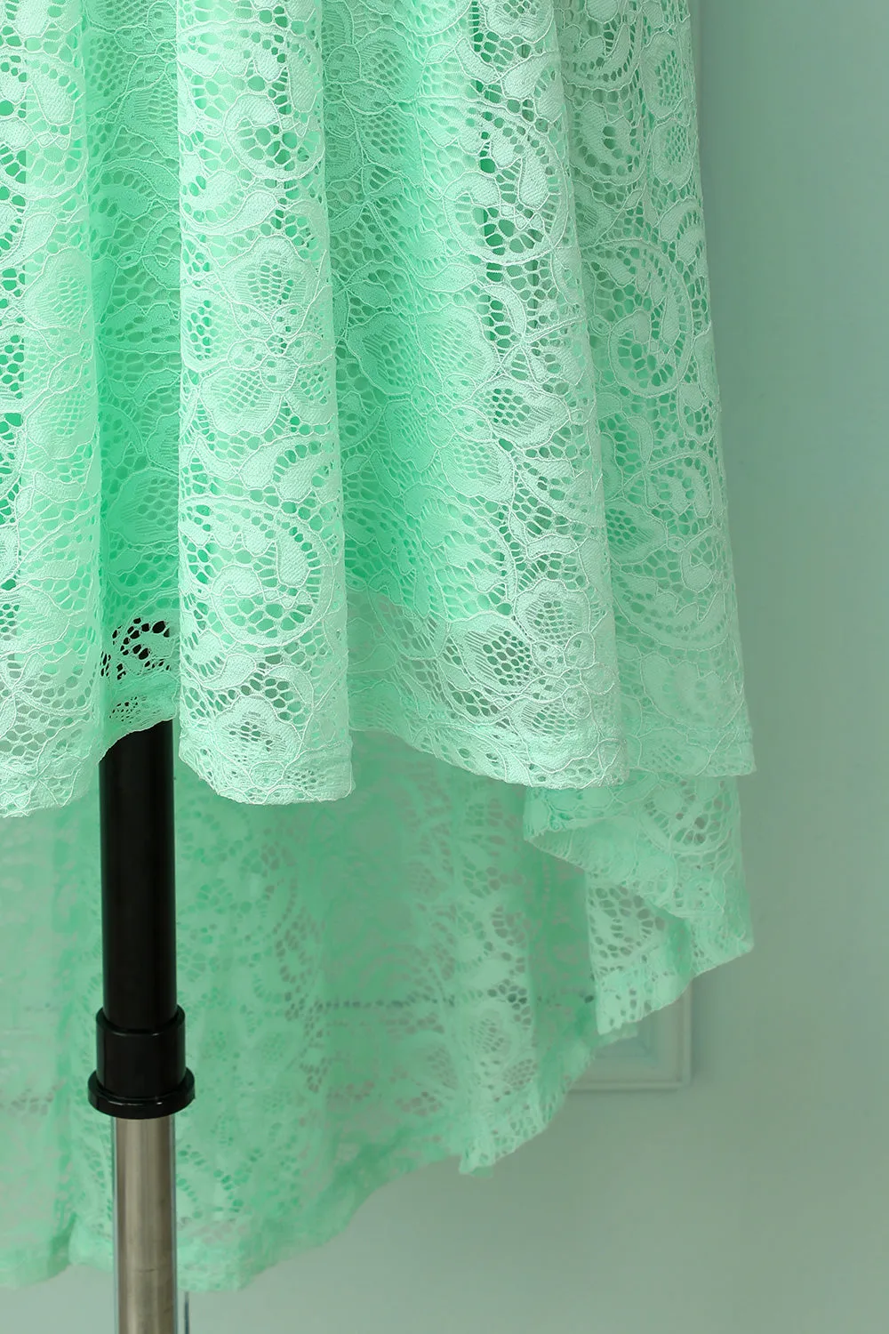 Off-shoulder High Low Lace Dress sold by Zapaka product image thumbnail 4