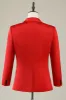 Notched Lapel Red Prom Blazer for Men sold by Zapaka