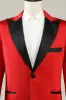 Notched Lapel Red Prom Blazer for Men sold by Zapaka