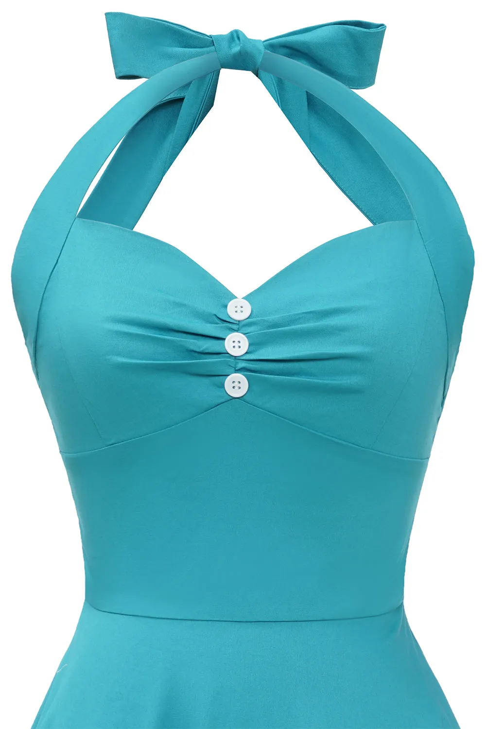 Halter Blue Vintage Dress with Bowknot sold by Zapaka product image thumbnail 4