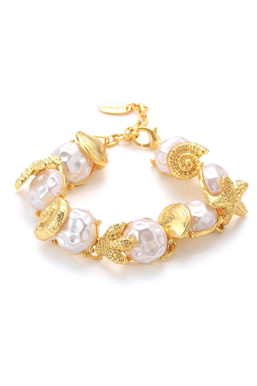 Vintage Style Golden Pearl Bracelet sold by Zapaka product image thumbnail 2