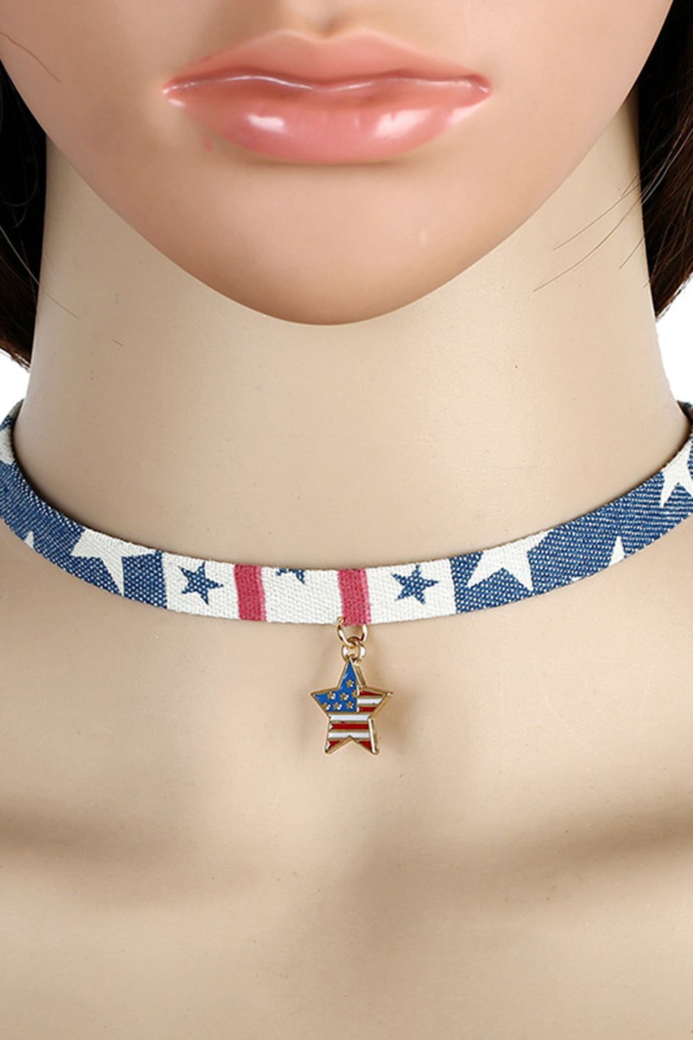 American Flag Star Adjustable Choker sold by Zapaka product image thumbnail 2