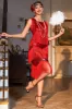 Red Fringed Roaring 20s Sequins Dress sold by Zapaka
