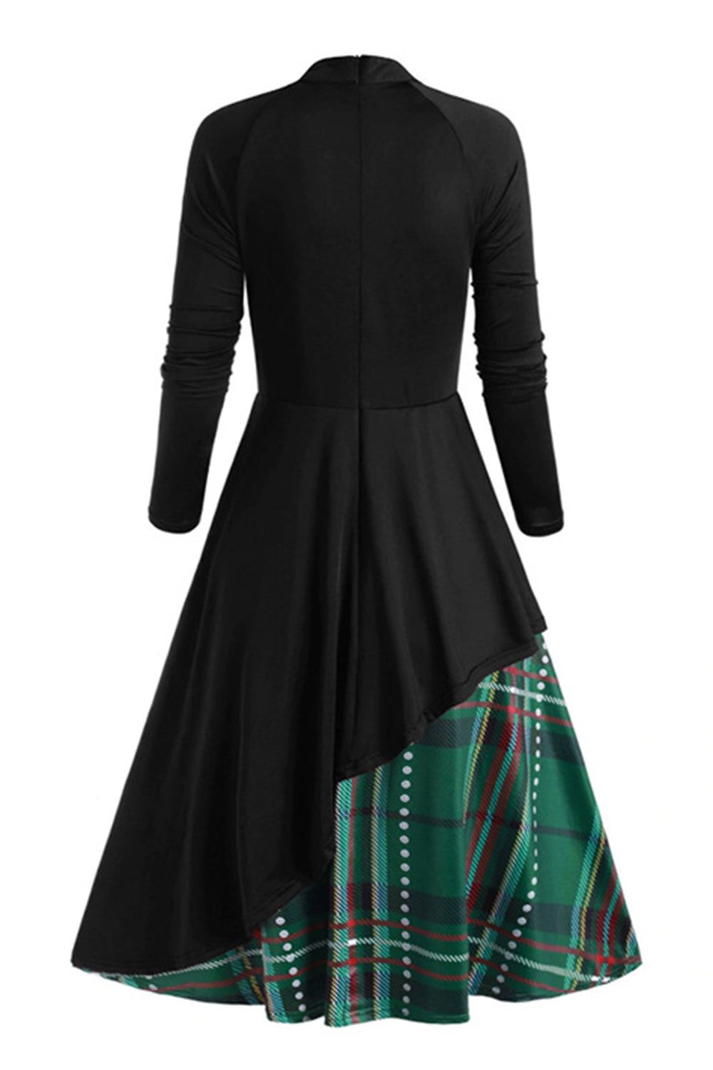 Green High Neck Long Sleeves Vintage Halloween Dress sold by Zapaka product image thumbnail 4