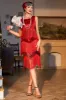 Red Fringed Roaring 20s Sequins Dress sold by Zapaka