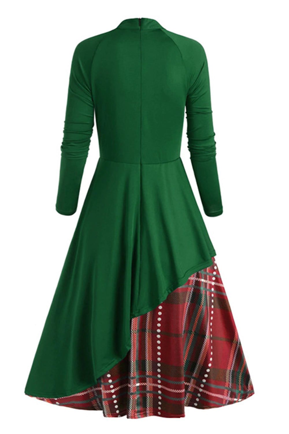 Green High Neck Long Sleeves Vintage Halloween Dress sold by Zapaka product image thumbnail 2