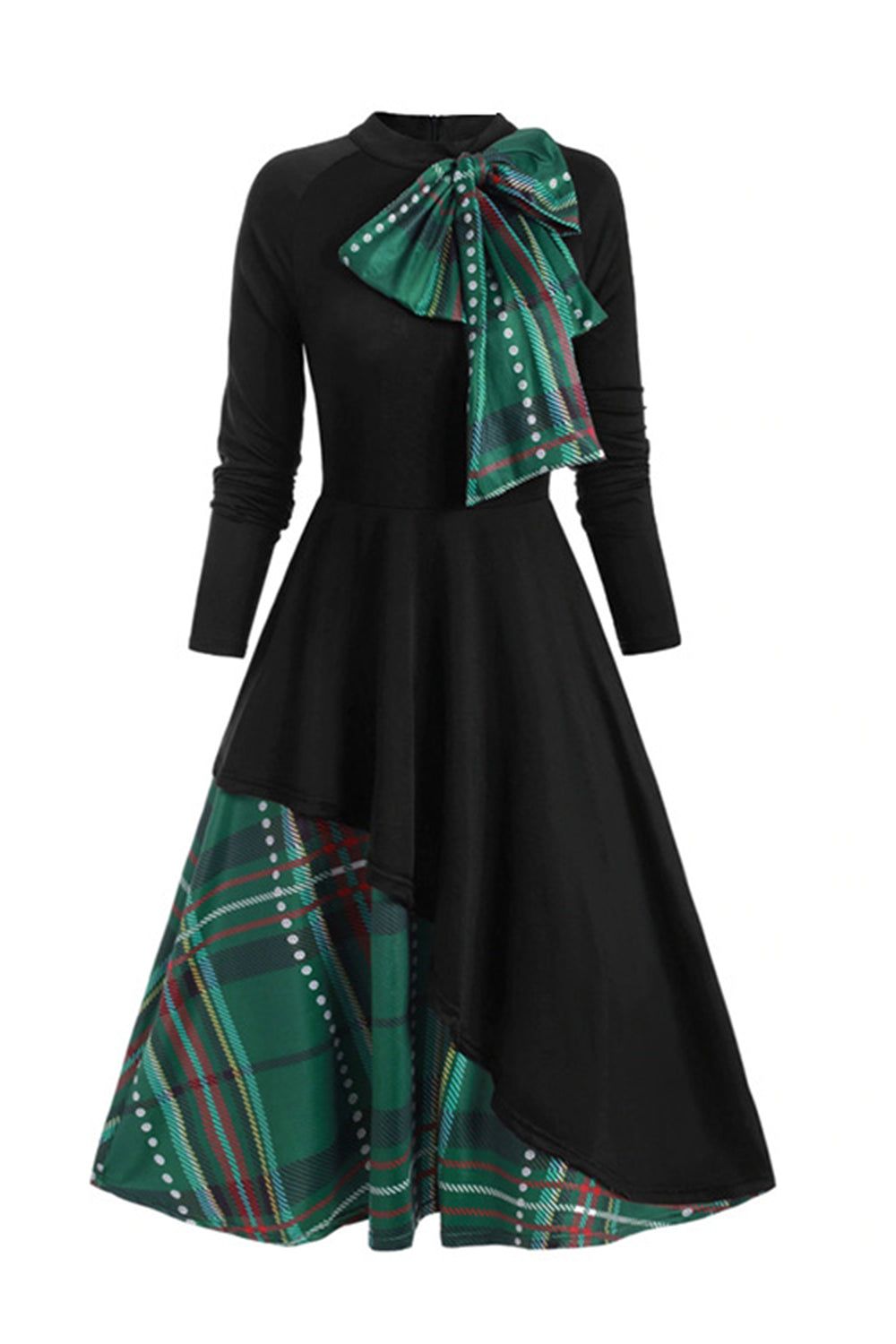 Green High Neck Long Sleeves Vintage Halloween Dress sold by Zapaka product image thumbnail 3