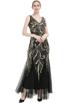 Sequins Tulle Sleeveless Mother of Bride Dress sold by Zapaka