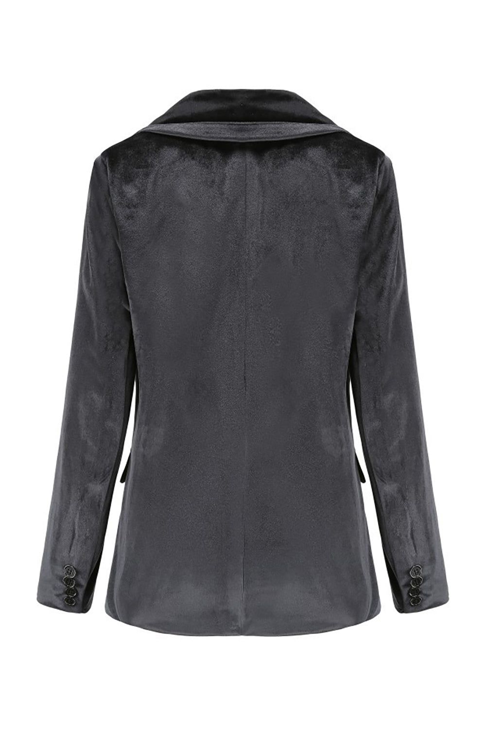 Black Notched Lapel One Button Women Blazer sold by Zapaka product image thumbnail 2