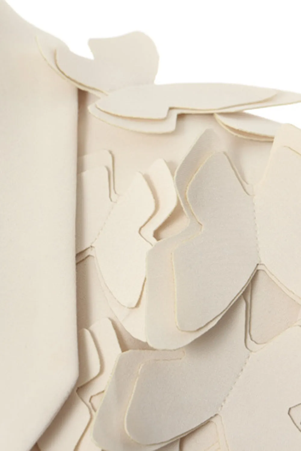 Beige Oversize Women Blazer with 3D Butterflies sold by Zapaka product image thumbnail 4