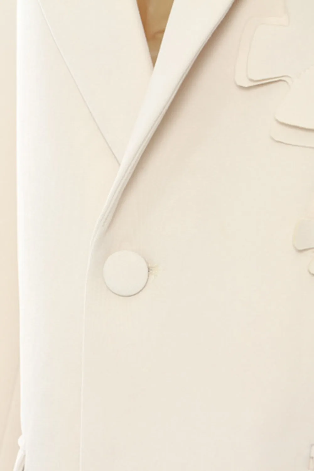 Beige Oversize Women Blazer with 3D Butterflies sold by Zapaka product image thumbnail 5