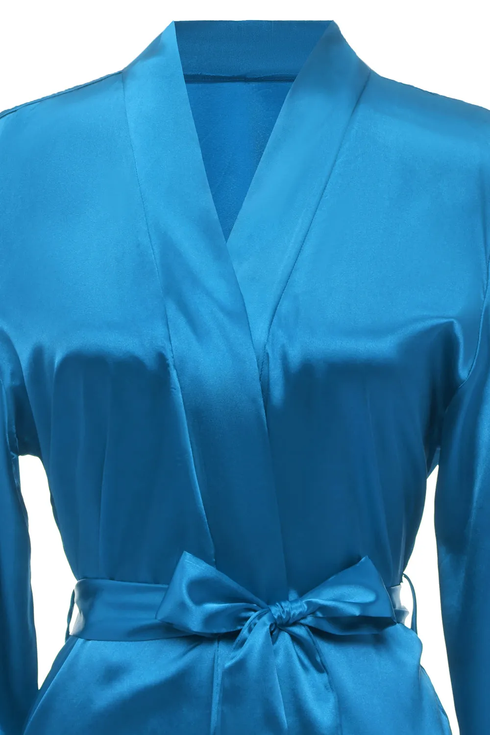 Blue Bridesamaid Robe With Lace sold by Zapaka product image thumbnail 5