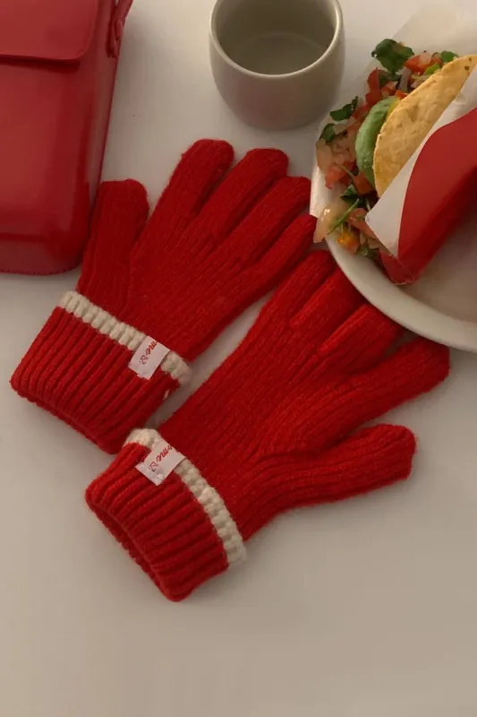 Christmas Gift Red Thermal Gloves sold by Zapaka