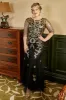 Black Golden Plus Size 1920s Sequins Dress sold by Zapaka