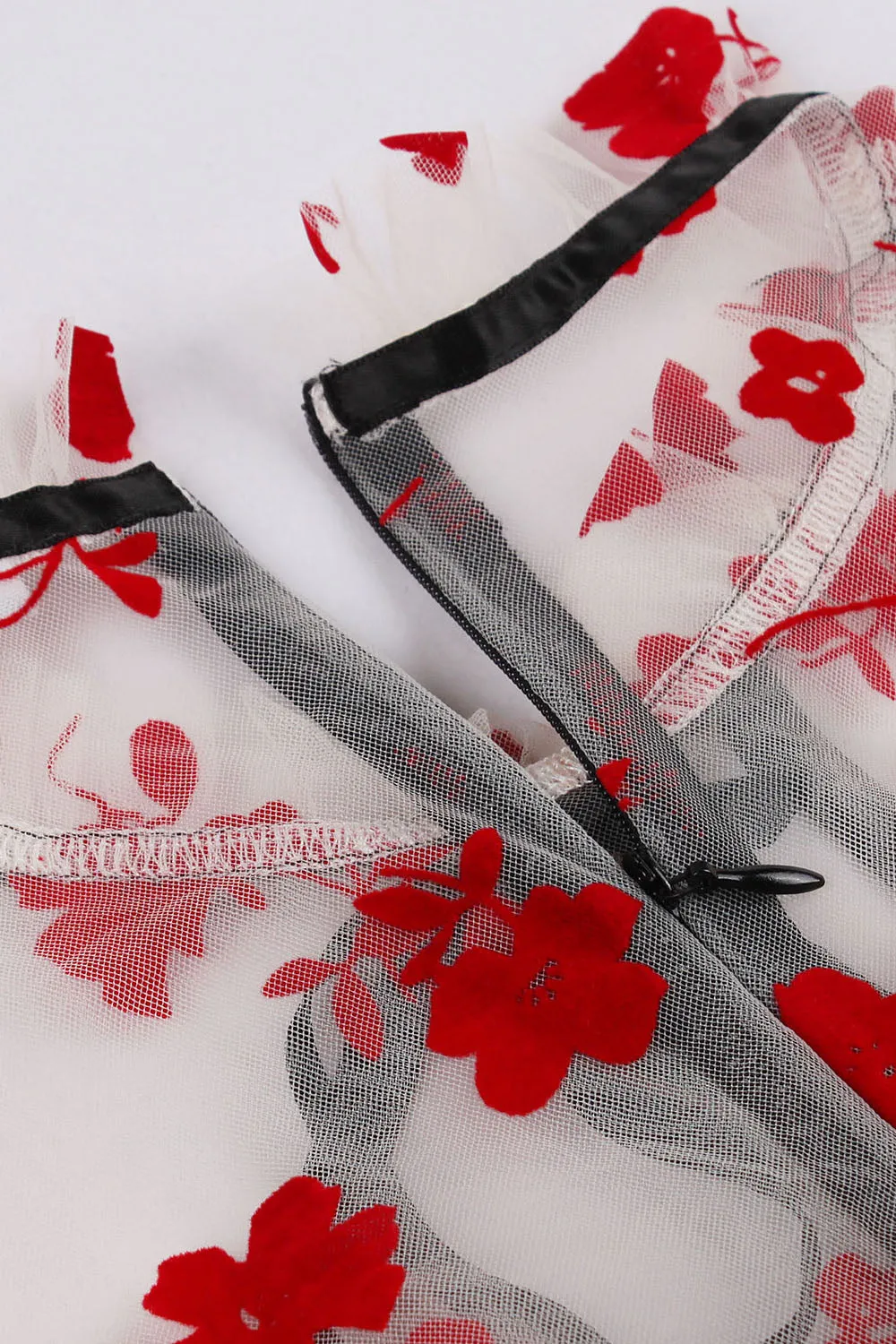 Black Printed Vintage 1950s Swing Dress sold by Zapaka product image thumbnail 4