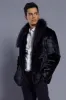 Black Lapel Neck Cropped Faux Fur Men Coat sold by Zapaka