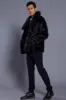 Black Lapel Neck Cropped Faux Fur Men Coat sold by Zapaka
