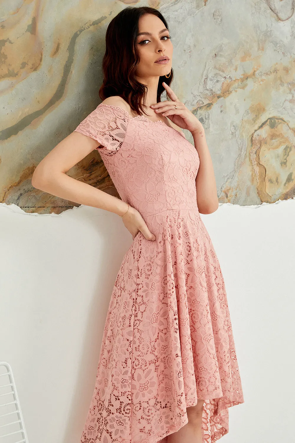Blush Off the Shoulder Dress sold by Zapaka product image thumbnail 4