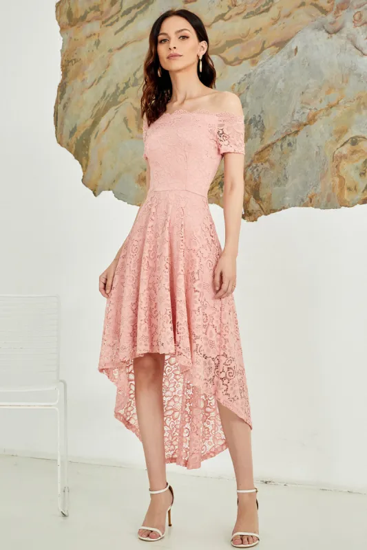 Blush Off the Shoulder Dress sold by Zapaka