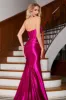 Sparkly Mermaid Fuchsia Corset Prom Dress with Slit sold by Zapaka