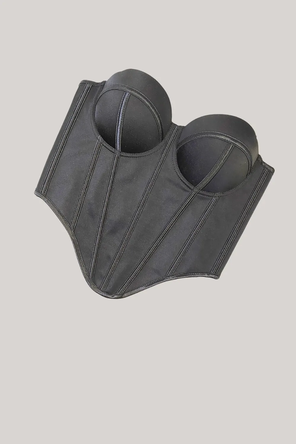 Pink Spaghetti Straps Asymmetrical Hem Corset Top sold by Zapaka product image thumbnail 3