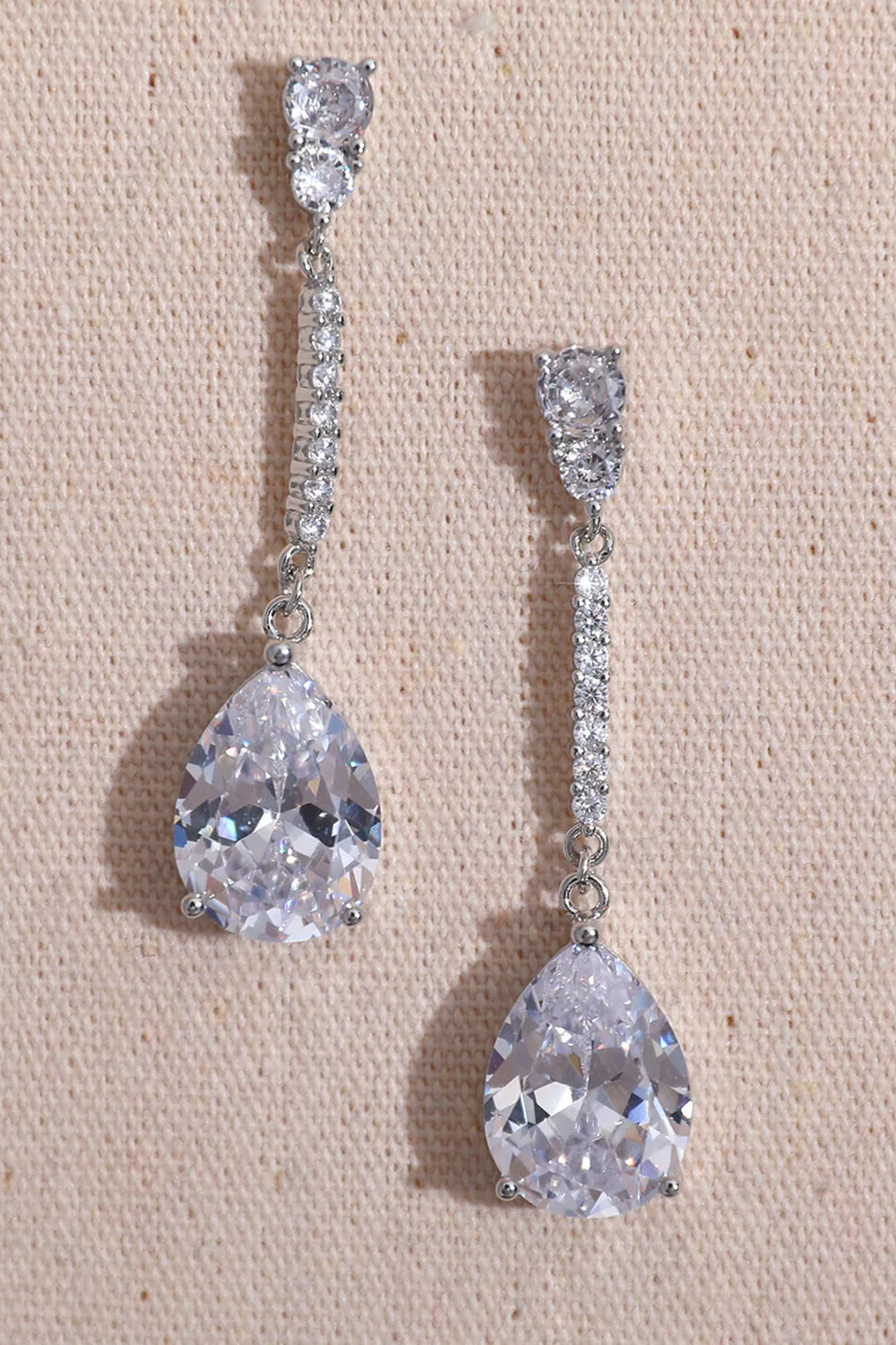Elegant Silver Gemstone Drop Earrings sold by Zapaka