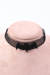 Black Halloween Bat Tulle Choker sold by Zapaka