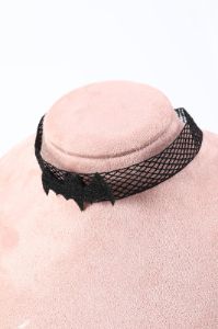 Black Halloween Bat Tulle Choker sold by Zapaka