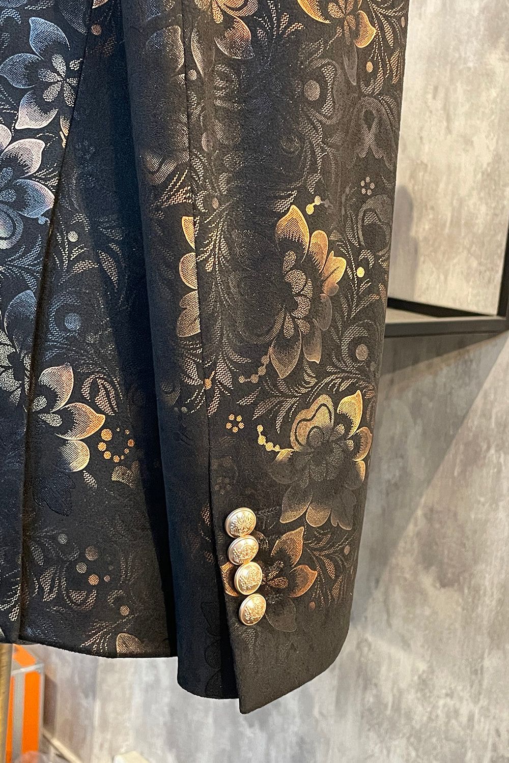 Dark Brown Shawl Lapel Jacquard Men's Prom Blazer sold by Zapaka product image thumbnail 5