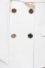 White Shawl Lapel Double Breasted Slim Fit Women Blazer with Beading sold by Zapaka