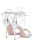 Silver Lace Up High Heels sold by Zapaka