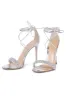 Silver Lace Up High Heels sold by Zapaka