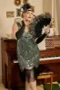 Gatsby Fringed Flapper Dress Roaring Plus Size 1920s Dress sold by Zapaka