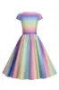 Colorful A Line Vintage 1950s Dress sold by Zapaka
